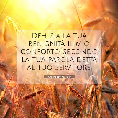 Picture 07 - Salmi 119:76 RIV - Deh, sia la tua benignità il mio conforto, - Bible Verse Picture
