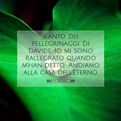 Picture 07 - Salmi 122:1 RIV - Canto dei pellegrinaggi. Di Davide. Io mi sono - Bible Verse Picture