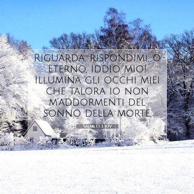 Picture 07 - Salmi 13:3 RIV - Riguarda, rispondimi, o Eterno, Iddio mio! - Bible Verse Picture