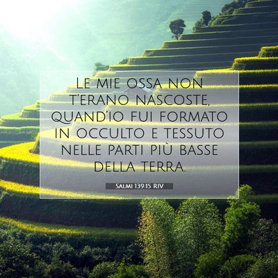 Picture 07 - Salmi 139:15 RIV - Le mie ossa non t’erano nascoste, quand’io - Bible Verse Picture
