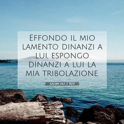 Picture 07 - Salmi 142:2 RIV - Effondo il mio lamento dinanzi a lui, espongo - Bible Verse Picture