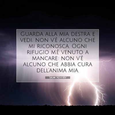 Picture 07 - Salmi 142:4 RIV - Guarda alla mia destra e vedi; non v’è alcuno - Bible Verse Picture