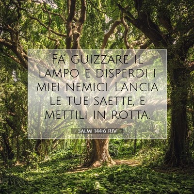 Picture 07 - Salmi 144:6 RIV - Fa’ guizzare il lampo e disperdi i miei nemici. - Bible Verse Picture