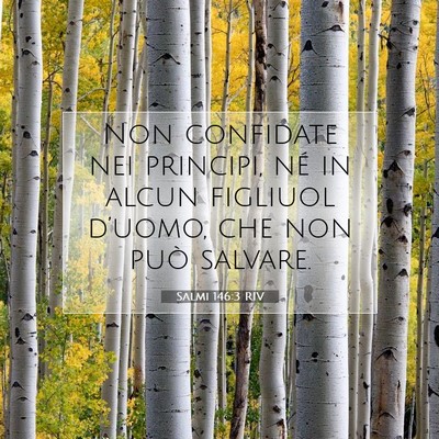 Picture 07 - Salmi 146:3 RIV - Non confidate nei principi, né in alcun figliuol - Bible Verse Picture