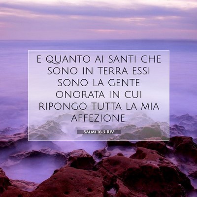 Picture 07 - Salmi 16:3 RIV - e quanto ai santi che sono in terra essi sono la - Bible Verse Picture