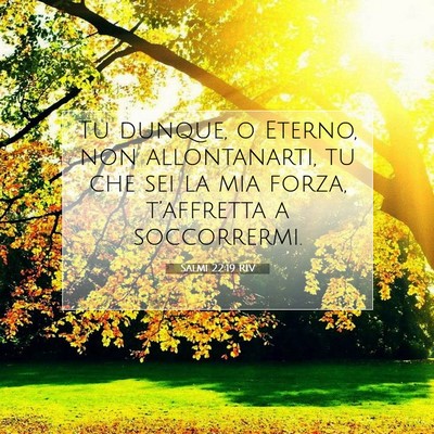 Picture 07 - Salmi 22:19 RIV - Tu dunque, o Eterno, non allontanarti, tu che sei - Bible Verse Picture