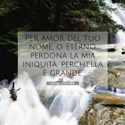 Picture 07 - Salmi 25:11 RIV - Per amor del tuo nome, o Eterno, perdona la mia - Bible Verse Picture