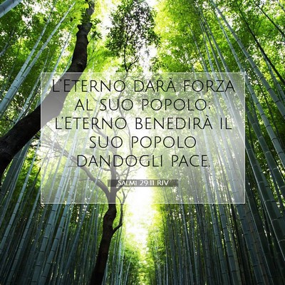 Picture 07 - Salmi 29:11 RIV - L’Eterno darà forza al suo popolo; l’Eterno - Bible Verse Picture