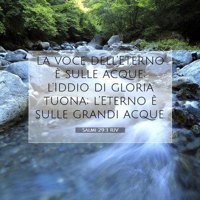 Picture 07 - Salmi 29:3 RIV - La voce dell’Eterno è sulle acque; l’Iddio - Bible Verse Picture
