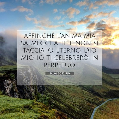 Picture 07 - Salmi 30:12 RIV - affinché l’anima mia salmeggi a te e non si - Bible Verse Picture