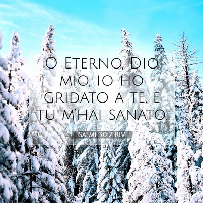 Picture 07 - Salmi 30:2 RIV - O Eterno, Dio mio, io ho gridato a te, e tu - Bible Verse Picture