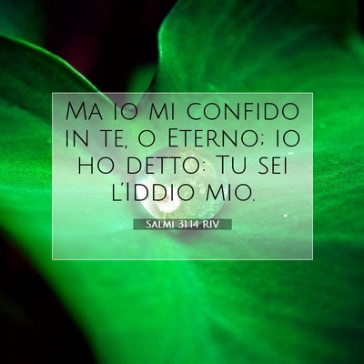 Picture 07 - Salmi 31:14 RIV - Ma io mi confido in te, o Eterno; io ho detto: Tu - Bible Verse Picture