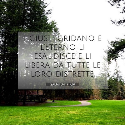 Picture 07 - Salmi 34:17 RIV - I giusti gridano e l’Eterno li esaudisce e li - Bible Verse Picture