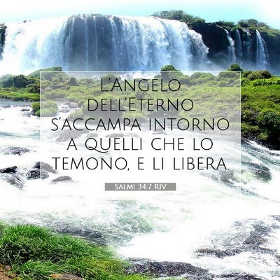 Picture 07 - Salmi 34:7 RIV - L’Angelo dell’Eterno s’accampa intorno a - Bible Verse Picture