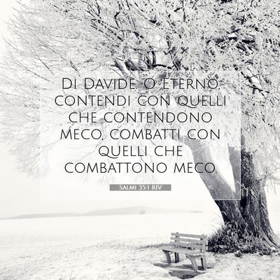 Picture 07 - Salmi 35:1 RIV - Di Davide. O Eterno, contendi con quelli che - Bible Verse Picture