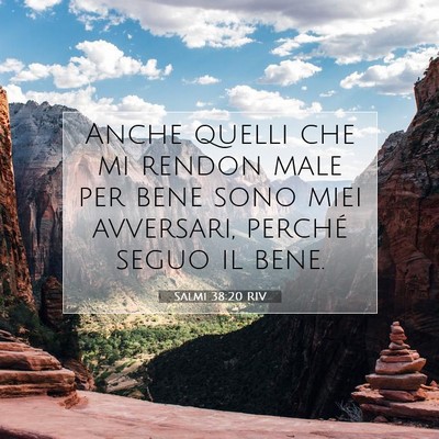 Picture 07 - Salmi 38:20 RIV - Anche quelli che mi rendon male per bene sono - Bible Verse Picture