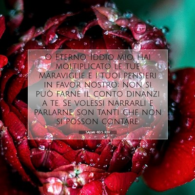 Picture 07 - Salmi 40:5 RIV - O Eterno, Iddio mio, hai moltiplicato le tue - Bible Verse Picture