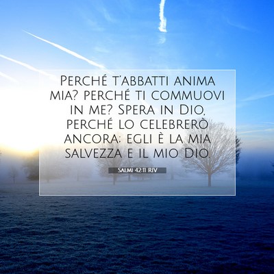 Picture 07 - Salmi 42:11 RIV - Perché t’abbatti anima mia? perché ti - Bible Verse Picture