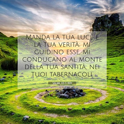 Picture 07 - Salmi 43:3 RIV - Manda la tua luce e la tua verità; mi guidino - Bible Verse Picture