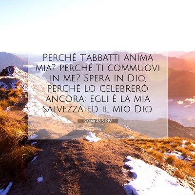 Picture 07 - Salmi 43:5 RIV - Perché t’abbatti anima mia? perché ti - Bible Verse Picture