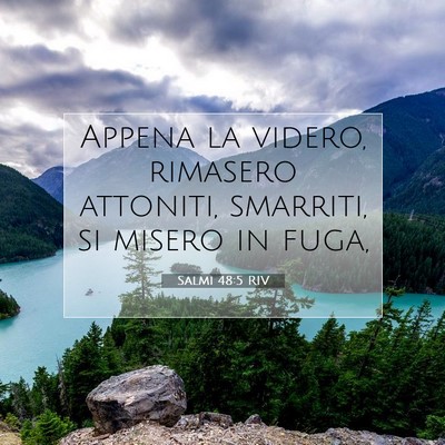 Picture 07 - Salmi 48:5 RIV - Appena la videro, rimasero attoniti, smarriti, si - Bible Verse Picture