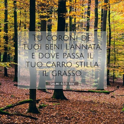 Picture 07 - Salmi 65:11 RIV - Tu coroni de’ tuoi beni l’annata, e dove - Bible Verse Picture