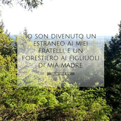 Picture 07 - Salmi 69:8 RIV - Io son divenuto un estraneo ai miei fratelli, e - Bible Verse Picture