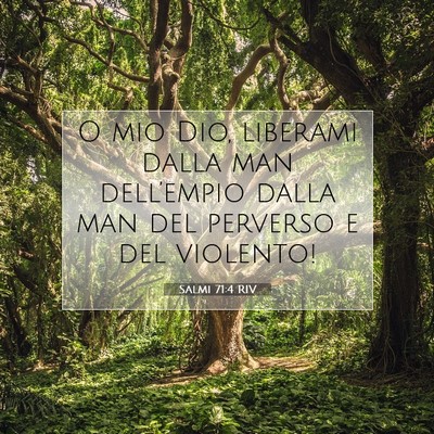 Picture 07 - Salmi 71:4 RIV - O mio Dio, liberami dalla man dell’empio dalla - Bible Verse Picture