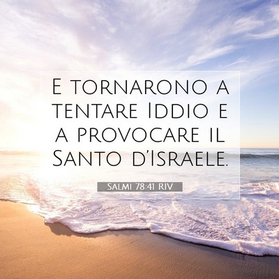 Picture 07 - Salmi 78:41 RIV - E tornarono a tentare Iddio e a provocare il - Bible Verse Picture