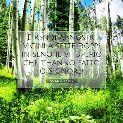 Picture 07 - Salmi 79:12 RIV - E rendi ai nostri vicini a sette doppi in seno il - Bible Verse Picture