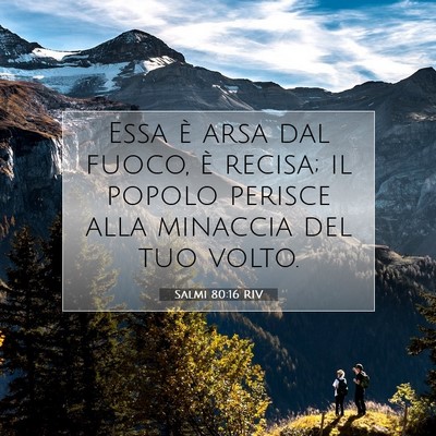 Picture 07 - Salmi 80:16 RIV - Essa è arsa dal fuoco, è recisa; il popolo - Bible Verse Picture