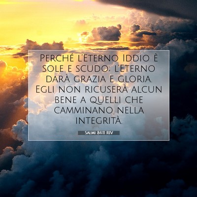 Picture 07 - Salmi 84:11 RIV - Perché l’Eterno Iddio è sole e scudo; - Bible Verse Picture