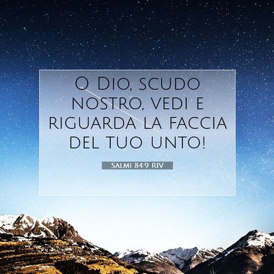Picture 07 - Salmi 84:9 RIV - O Dio, scudo nostro, vedi e riguarda la faccia - Bible Verse Picture