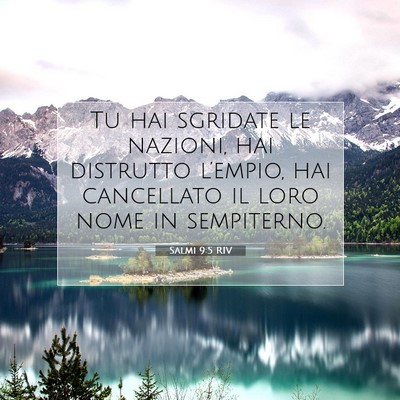 Picture 07 - Salmi 9:5 RIV - Tu hai sgridate le nazioni, hai distrutto - Bible Verse Picture
