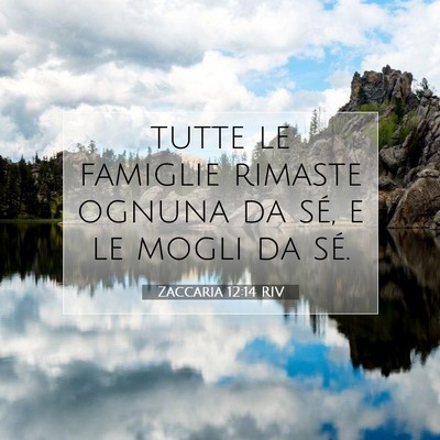 Picture 07 - Zaccaria 12:14 RIV - tutte le famiglie rimaste ognuna da sé, e le - Bible Verse Picture