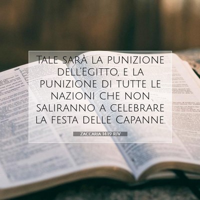 Picture 07 - Zaccaria 14:19 RIV - Tale sarà la punizione dell’Egitto, e la - Bible Verse Picture