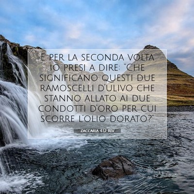 Picture 07 - Zaccaria 4:12 RIV - E per la seconda volta io presi a dire: “Che - Bible Verse Picture