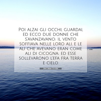 Picture 07 - Zaccaria 5:9 RIV - Poi alzai gli occhi, guardai, ed ecco due donne - Bible Verse Picture