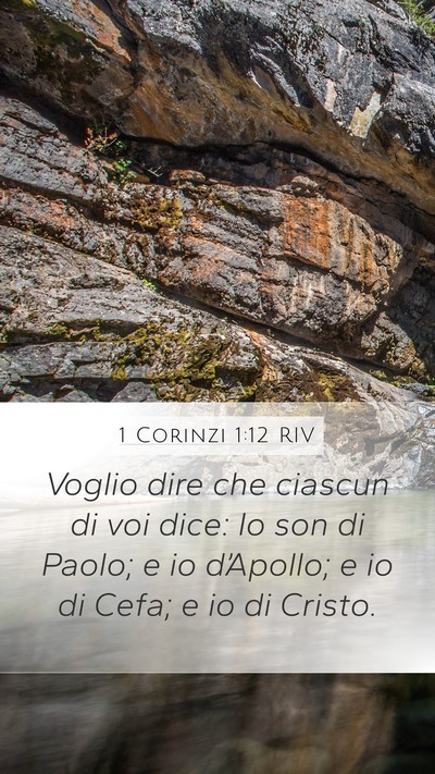 1 Corinzi 1:12 RIV Bible Verse Image