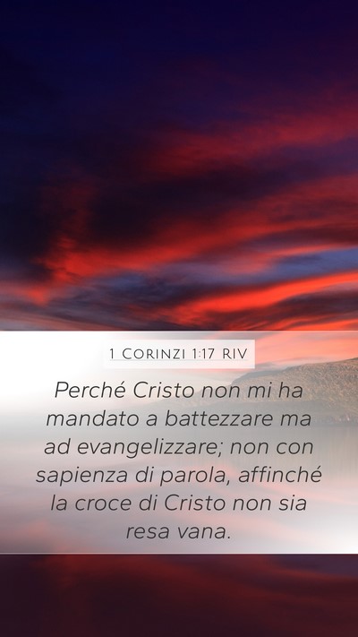 1 Corinzi 1:17 RIV Bible Verse Image