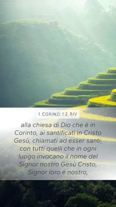 1 Corinzi 1:2 RIV Bible Verse Image