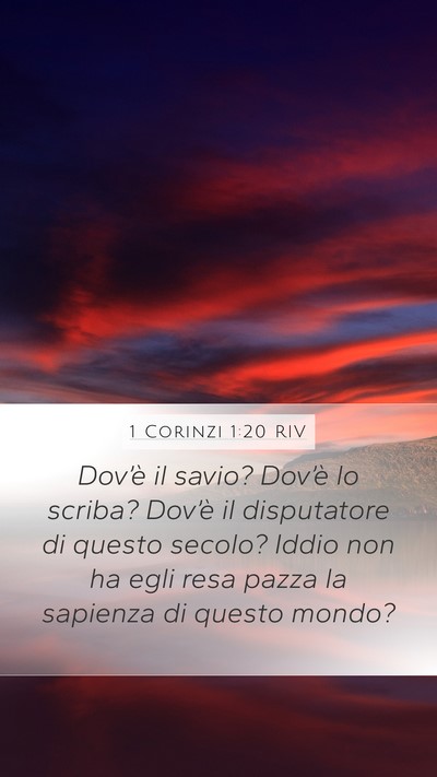 1 Corinzi 1:20 RIV Bible Verse Image