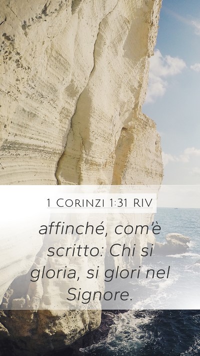 1 Corinzi 1:31 RIV Bible Verse Image