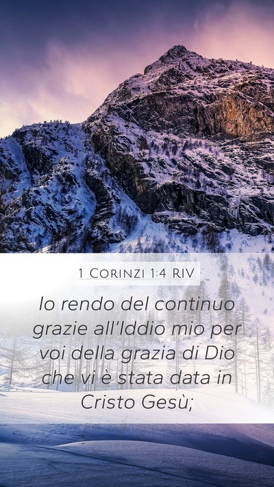 1 Corinzi 1:4 RIV Bible Verse Image