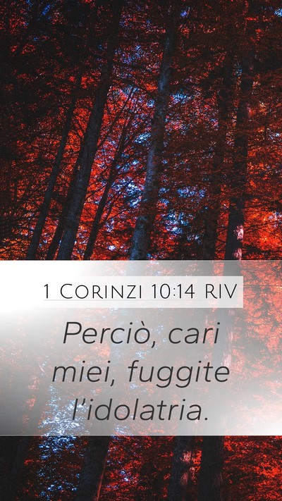 1 Corinzi 10:14 RIV Bible Verse Image