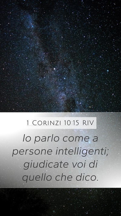 1 Corinzi 10:15 RIV Bible Verse Image