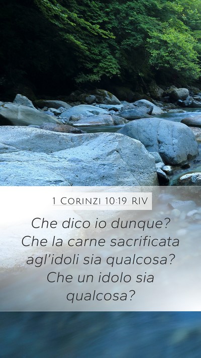 1 Corinzi 10:19 RIV Bible Verse Image