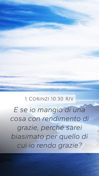 1 Corinzi 10:30 RIV Bible Verse Image