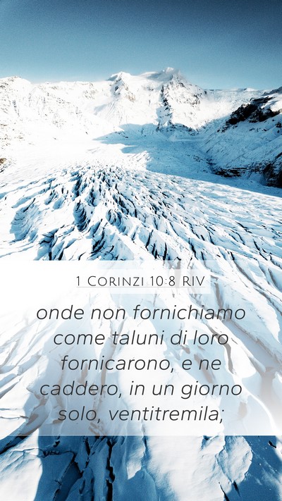 1 Corinzi 10:8 RIV Bible Verse Image