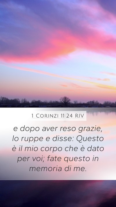 1 Corinzi 11:24 RIV Bible Verse Image